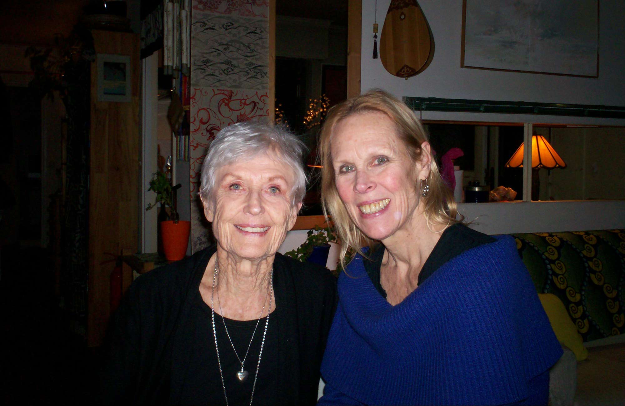 Joan and Carolyn at Carolyns home in Paris
